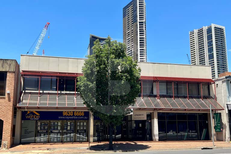 Street view of E-Pawn’s Parramatta location at Shop 6c/3 Victoria Road Parramatta, showing the building exterior and surrounding area